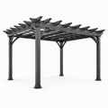 Pergola carrée en aluminium noir 300x300 cm