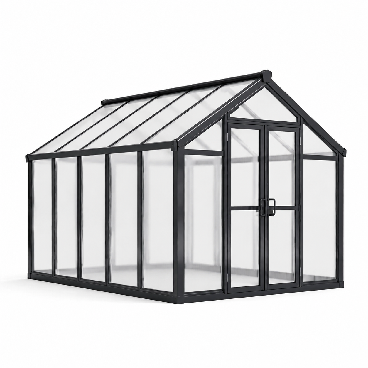 Serre en aluminium avec panneaux en polycarbonate 4mm
