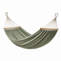 Hamac en Coton avec Barres en Bois 200x150 cm Vert